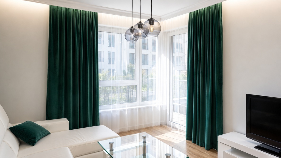 Interior finishing detail in the completed Ursus apartment