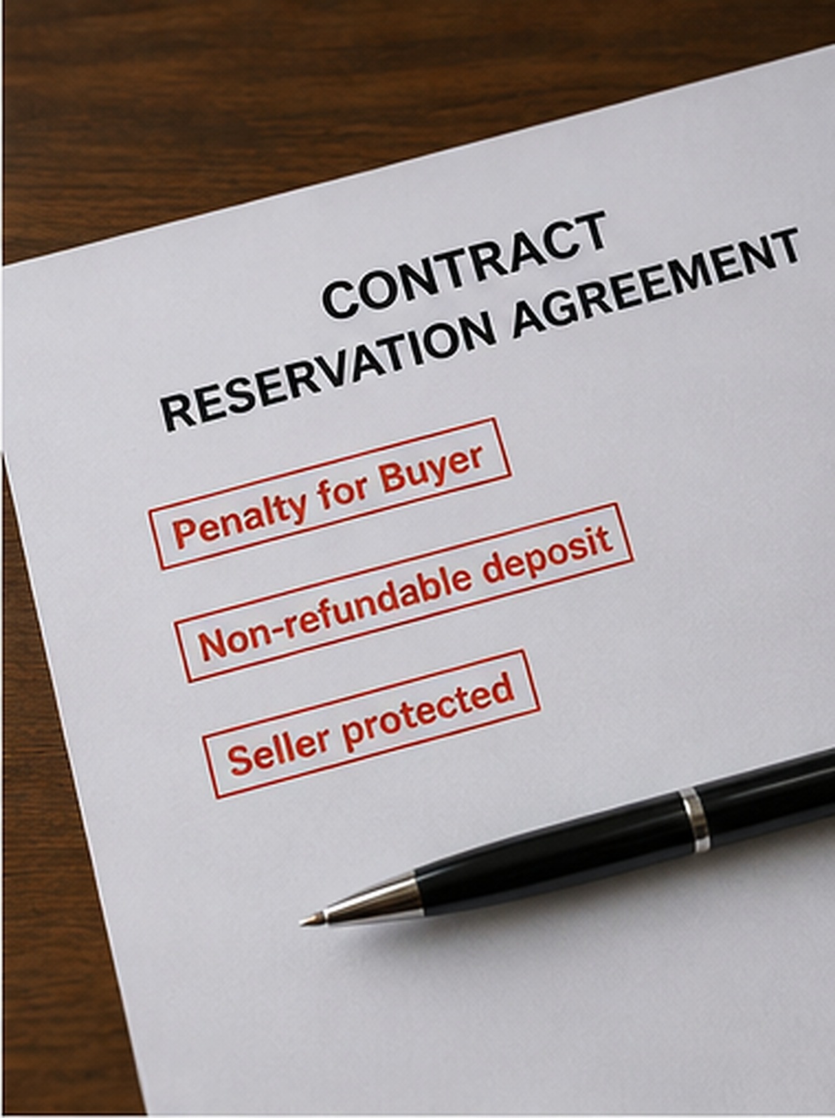Risky reservation agreement clauses for a Warsaw apartment buyer
