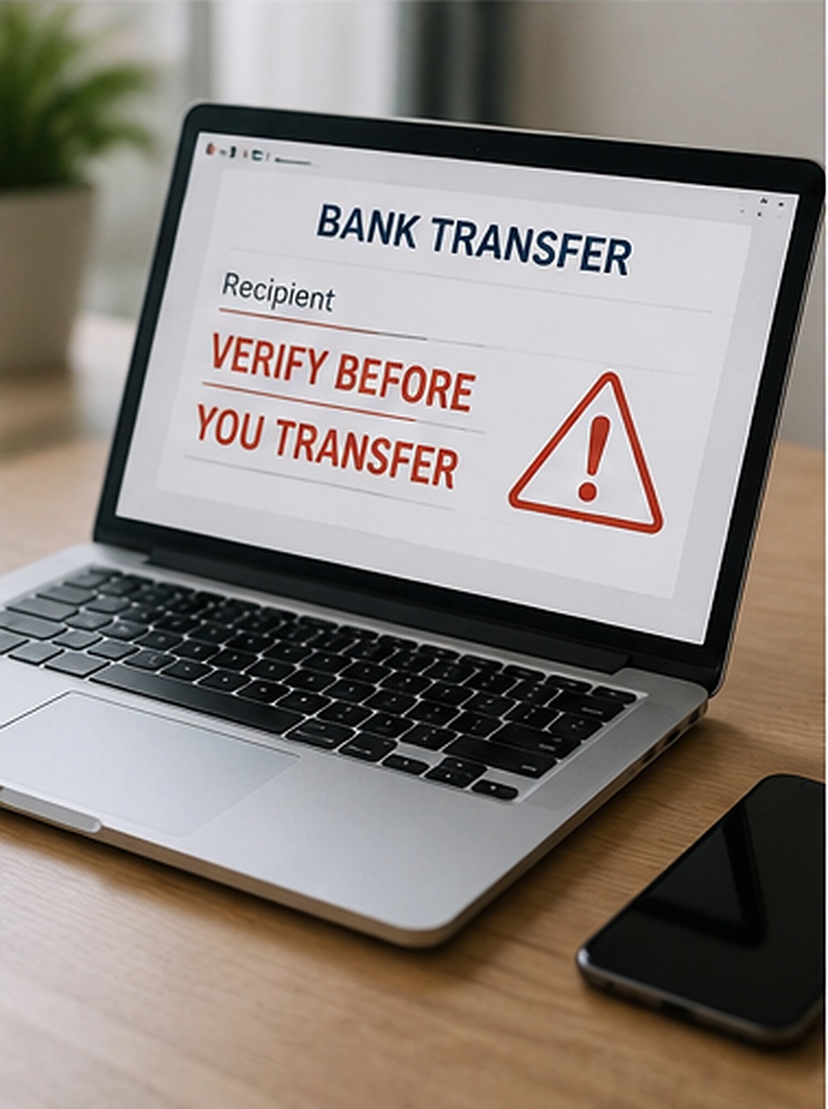 Verifying bank transfer details before purchasing property in Warsaw