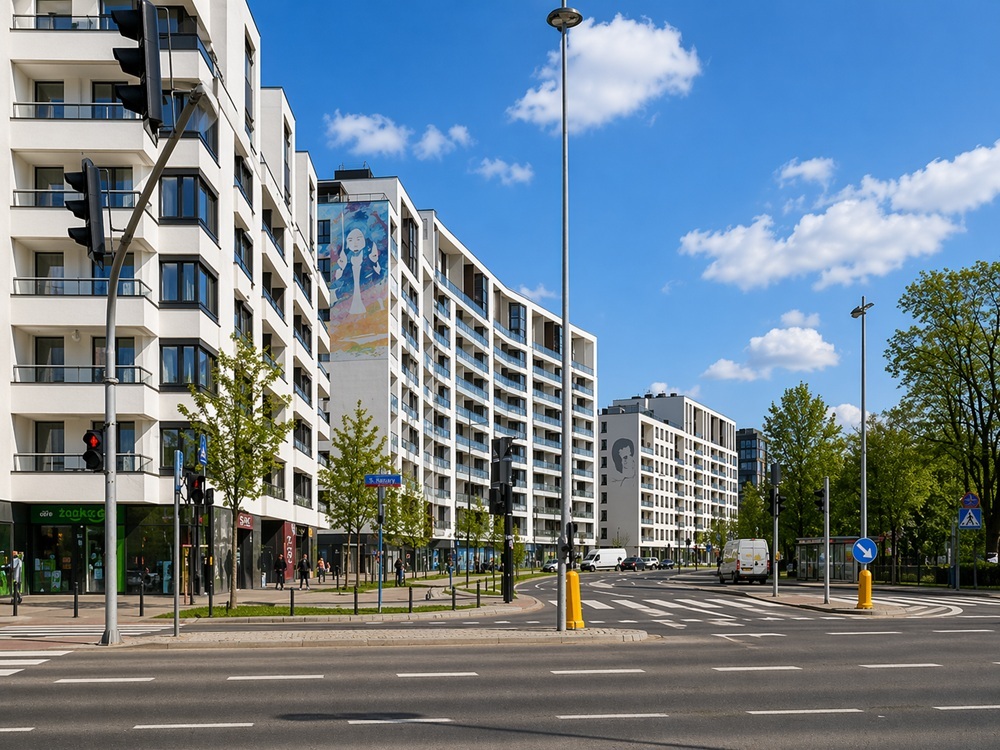 Żoliborz district Warsaw — leafy pre-war residential streets and established neighbourhood character