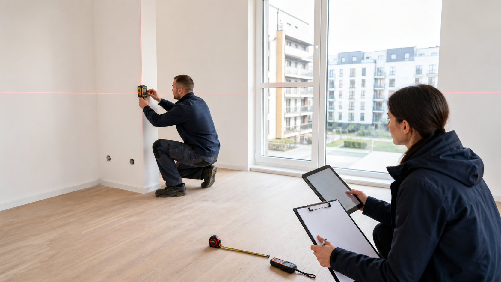 Technical inspection and defect protocol during a new apartment handover