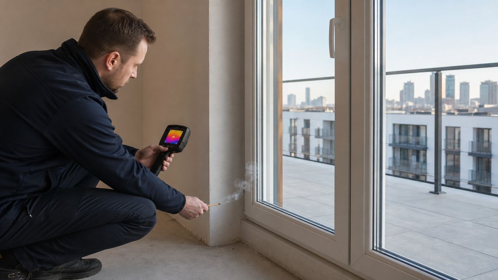 Window frame and thermal seal inspection during apartment handover
