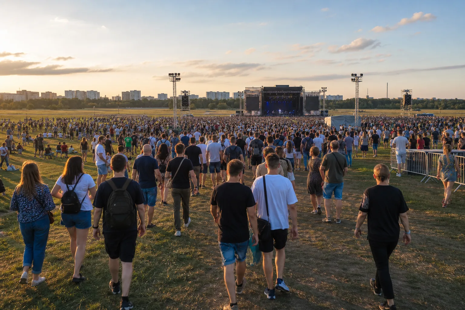 Large outdoor cultural event on the open grounds at Bemowo Airport