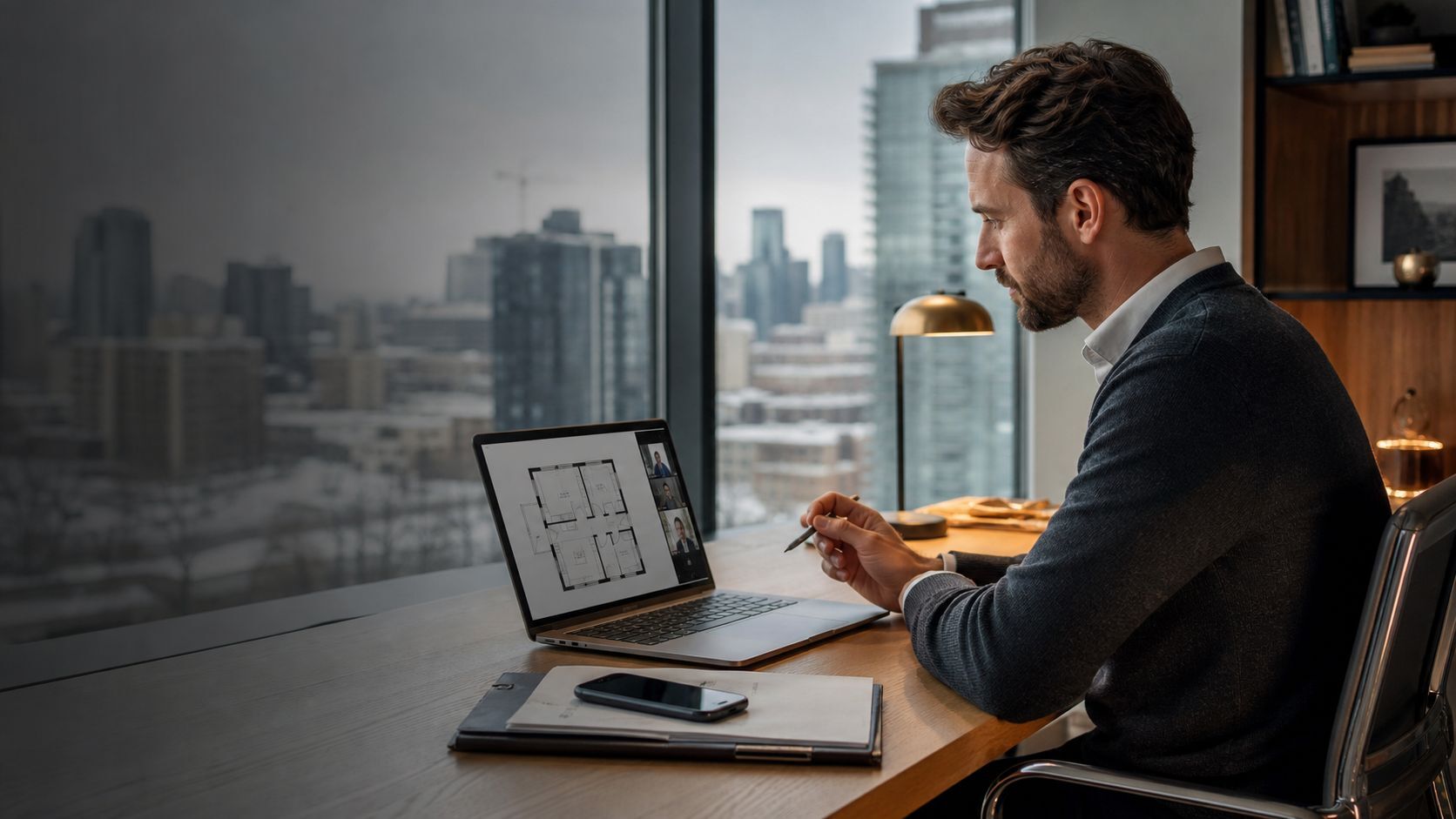Canadian property buyer reviewing a Warsaw acquisition plan