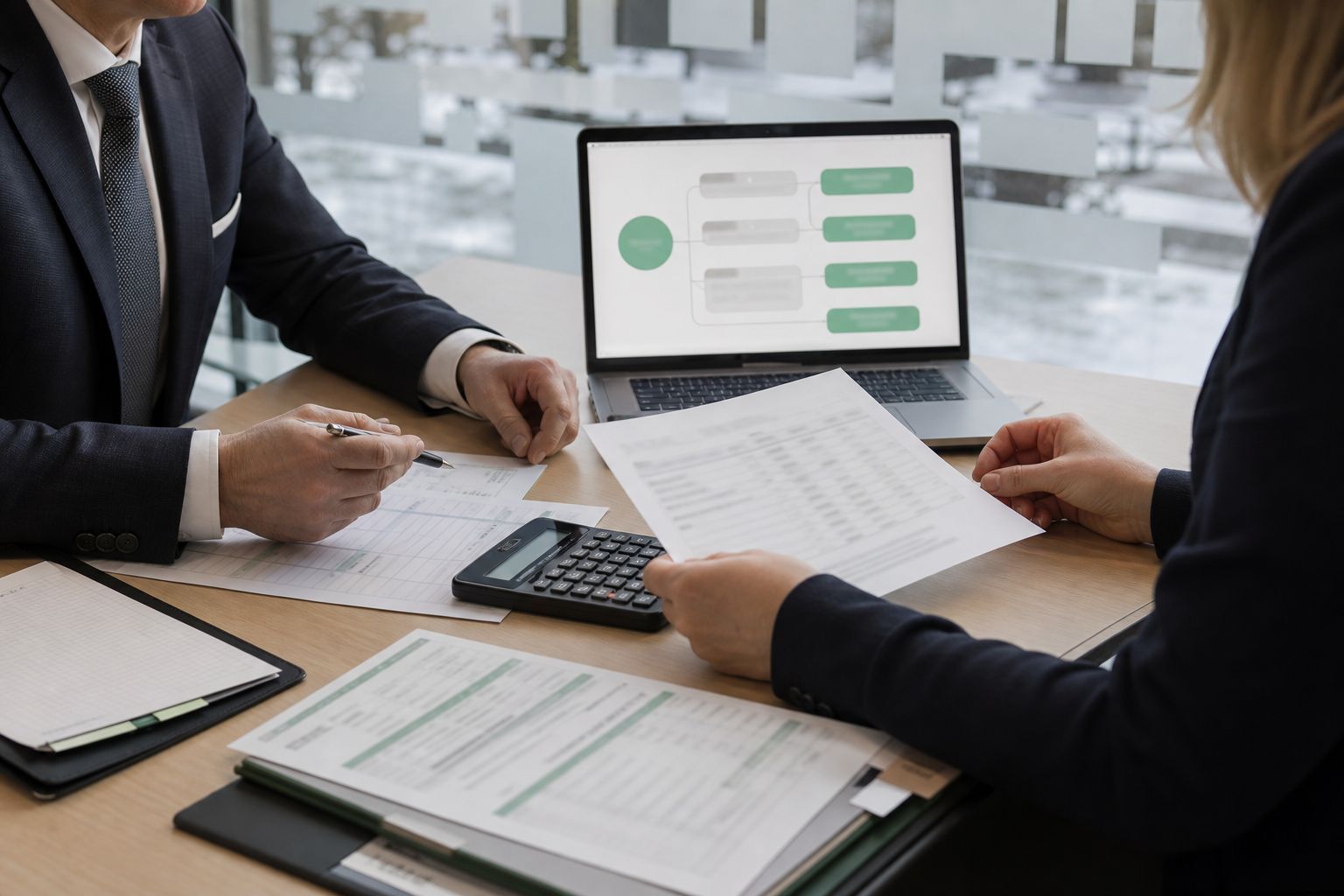 Canadian buyer and financial adviser reviewing a CAD to PLN property funding plan
