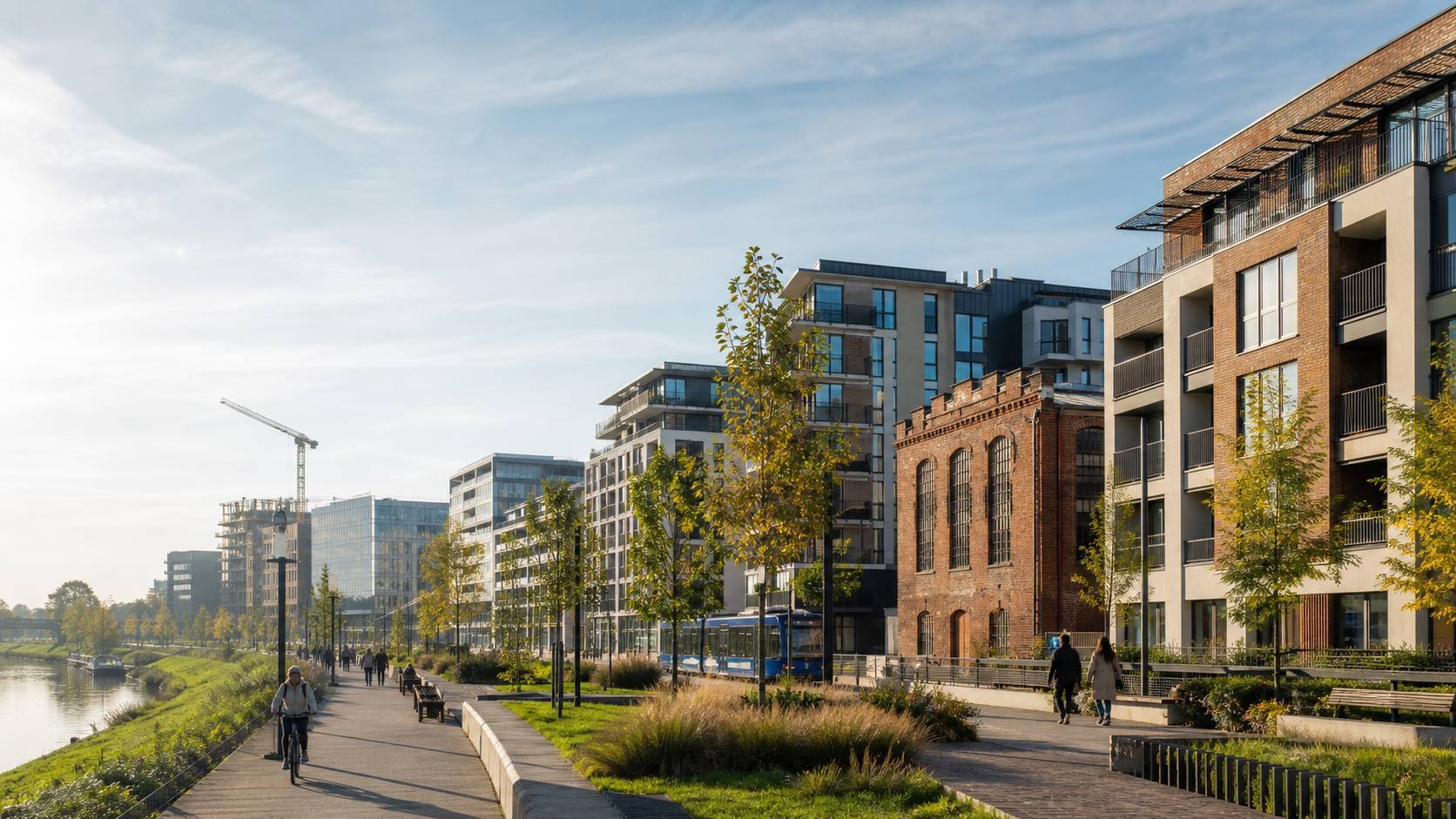 New residential development pipeline in Krakow Zablocie with mixed urban surroundings