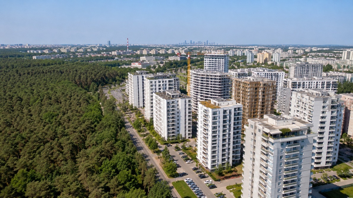 Ursynów district Warsaw — five M1 stations