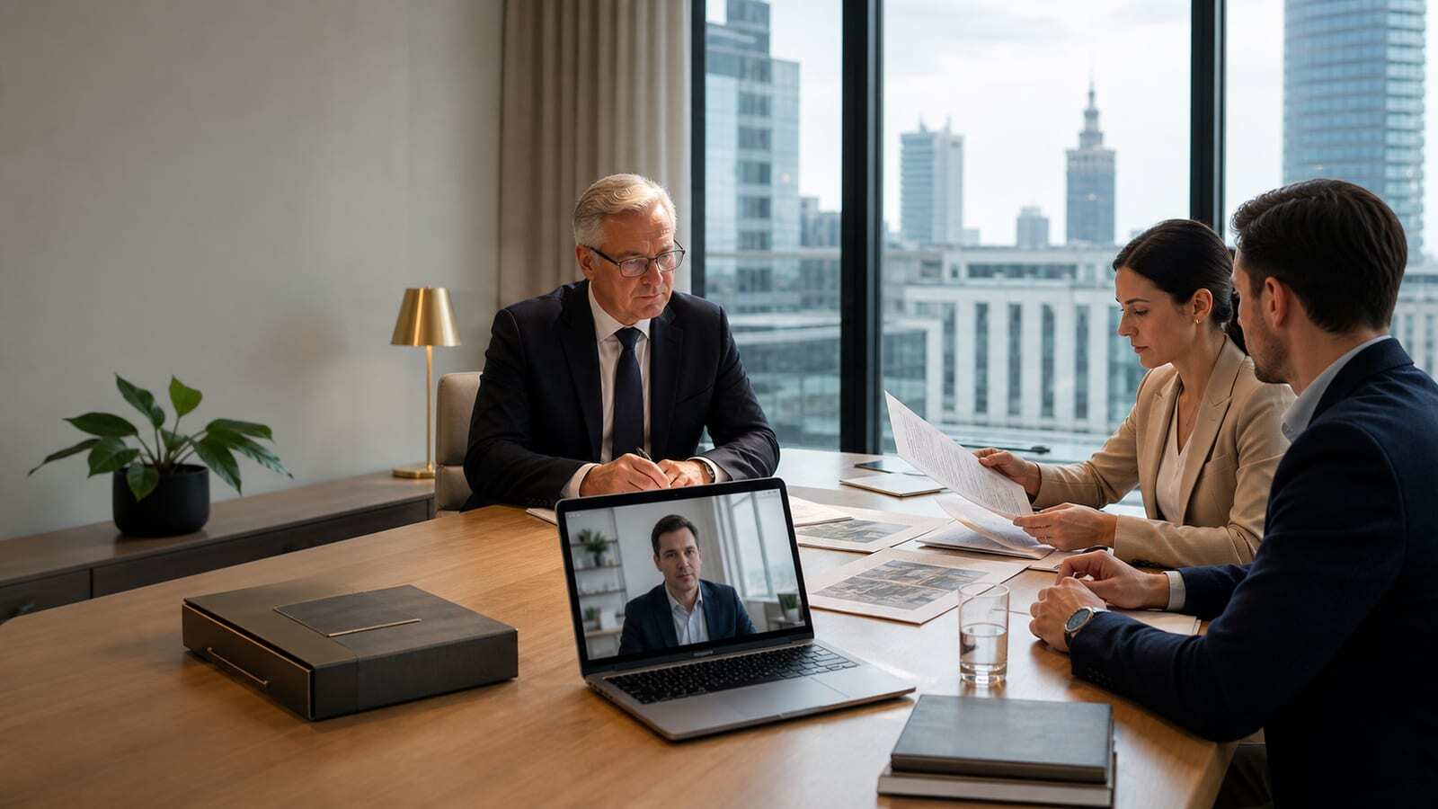 Notary lawyer and buyer agent roles in a Polish purchase