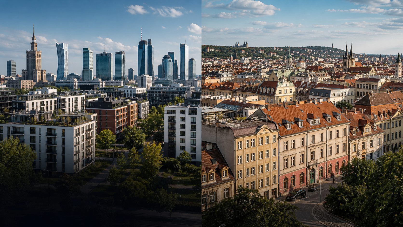 Warsaw and Prague property market comparison