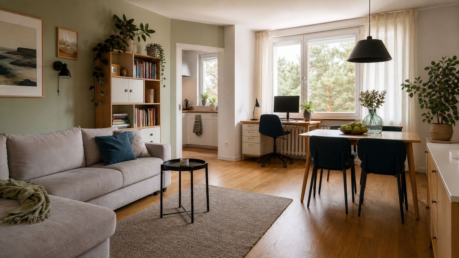 Family-oriented long-term rental apartment interior in Warsaw Wesoła