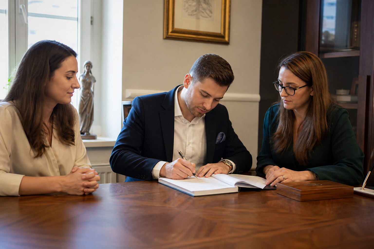 Final notarial deed signing for a property purchase in Poland