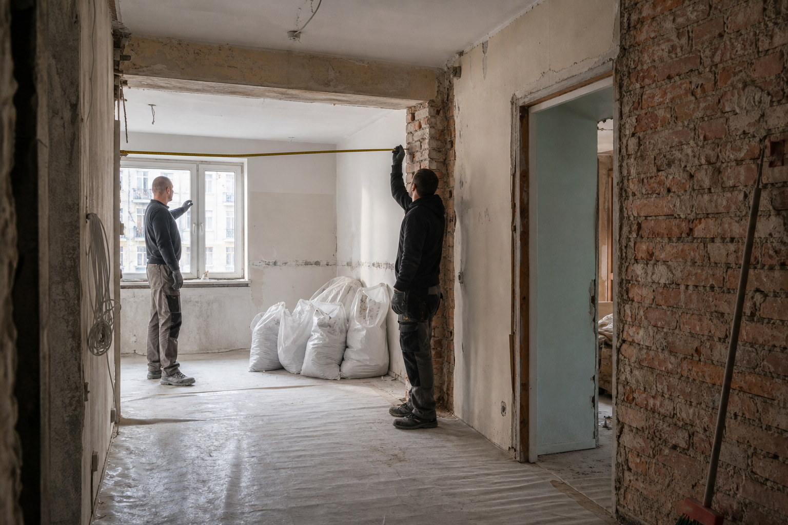 Warsaw apartment prepared for a documented renovation survey