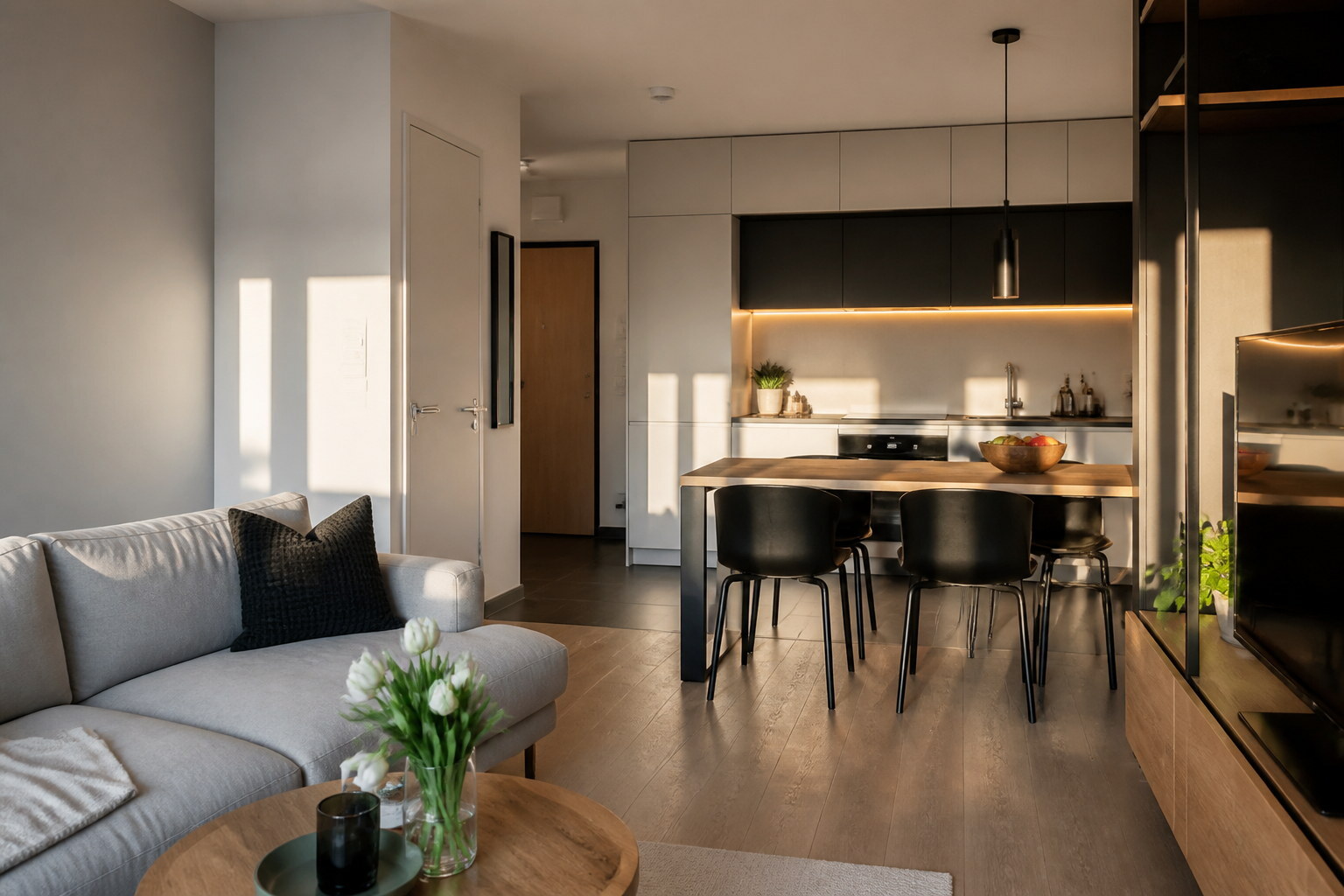 Finished Warsaw apartment after a carefully planned purchase and renovation