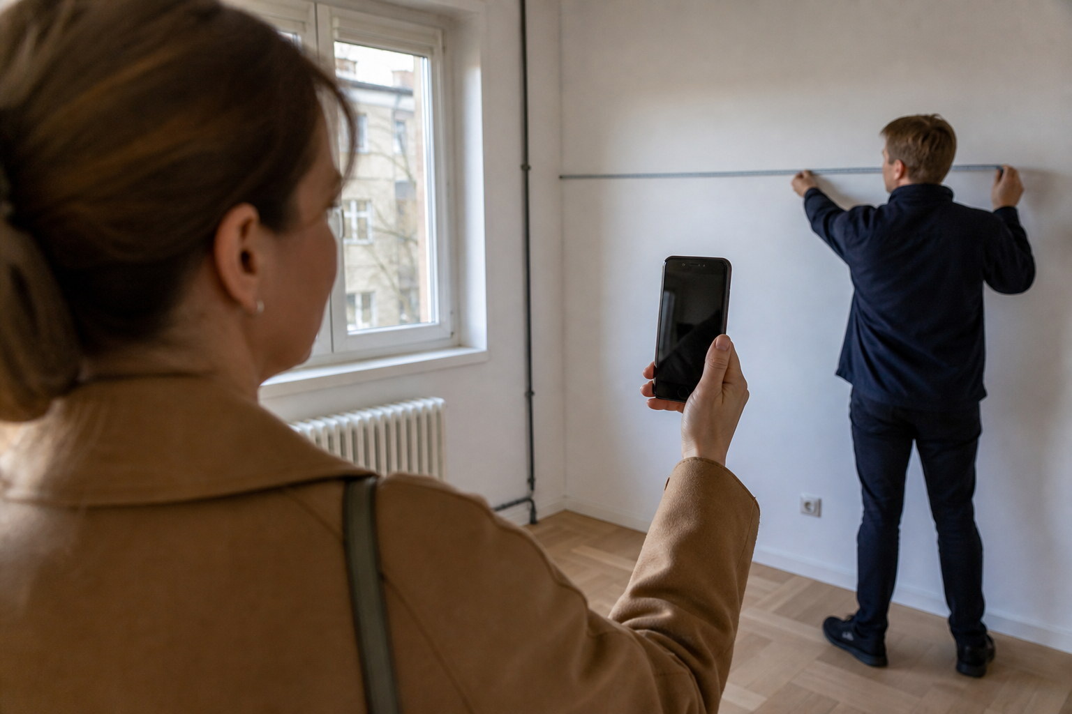 Remote viewing of a compact Warsaw rental apartment for an overseas investor