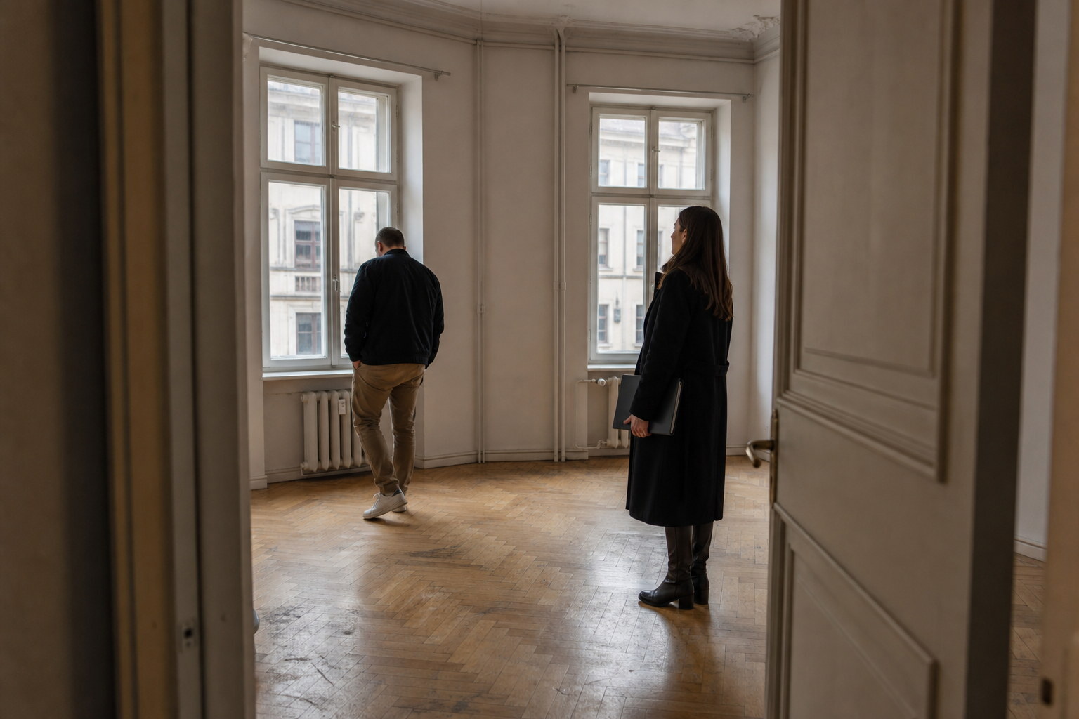 Resale apartment viewing during a Warsaw property search